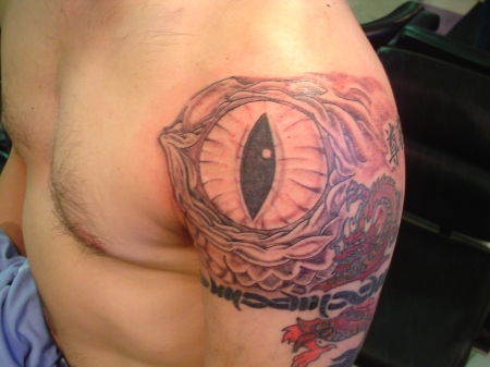 Tags: dragon, dragon eye ( 3 ), ink ( 3 ), shoulder, shoulder tattoo, 